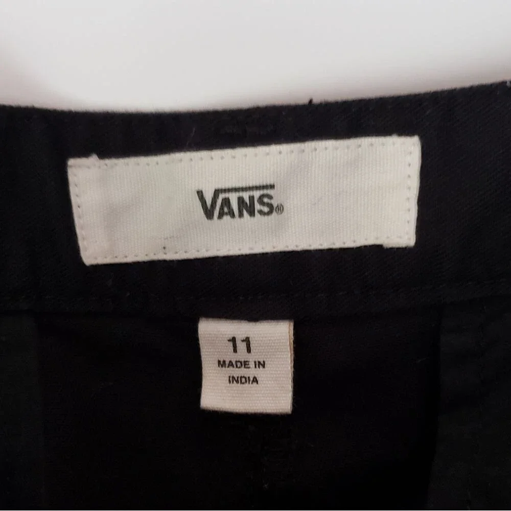 Vans Junior Wide Leg Black Pants Size 11